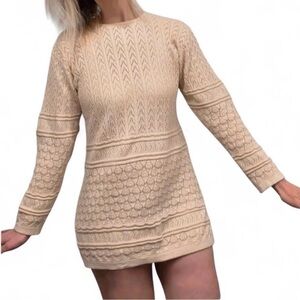 Vintage crochet open knit mini dress or top